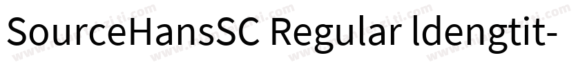 SourceHansSC Regular ldengtit字体转换
